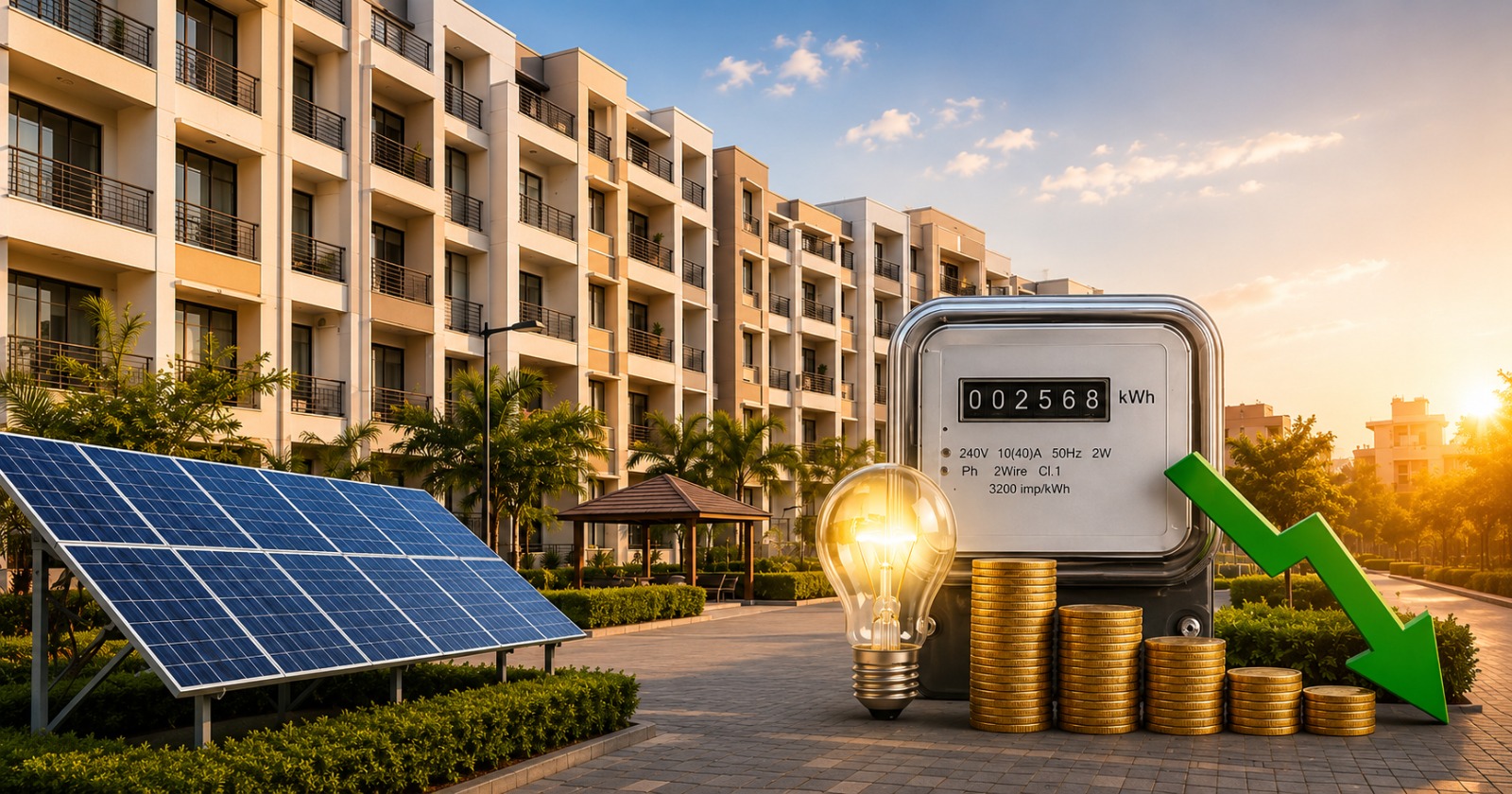 How Co-operative Housing Societies Can Reduce Electricity Bills by 90%