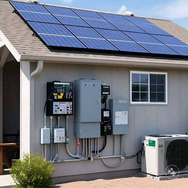 Hybrid solar and wind installation
